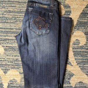Cowgirl Tuff Dark Blue Boot Cut Jeans